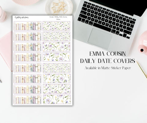 Emma Cousin Date Covers Sticker Sheet for Planners and Journals