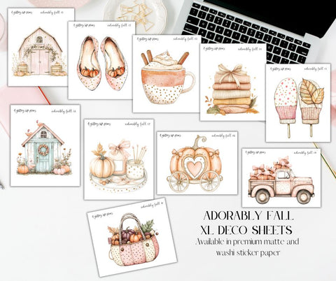 Adorably Fall XL Decorative Stickers for Planners and Journals