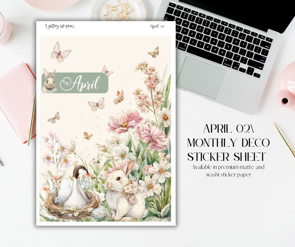 April 02 Grande deco Sticker Sheet for Planners and Journals – A ...