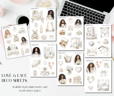 Love and Lace - Planner and Journaling Stickers