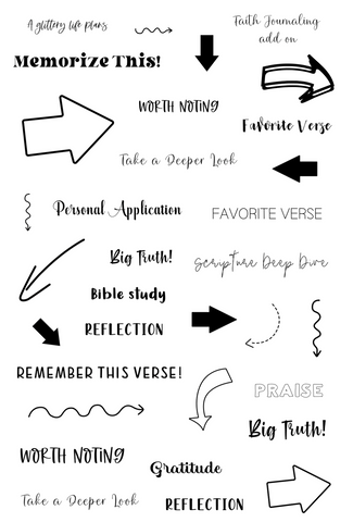 Faith Journaling Add on Stickers for Bible Journaling