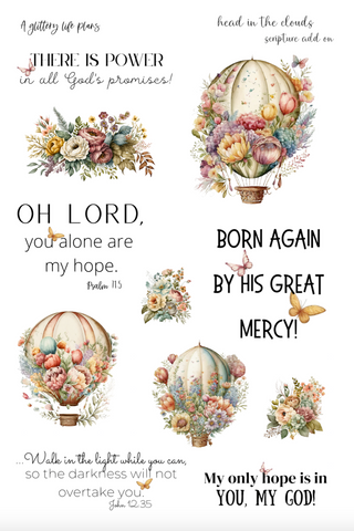 Head in the Clouds Scripture Add on Stickers for Planners and Journals