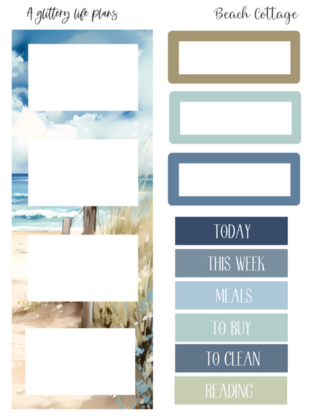 Beach Cottage - Planner and Journaling Stickers