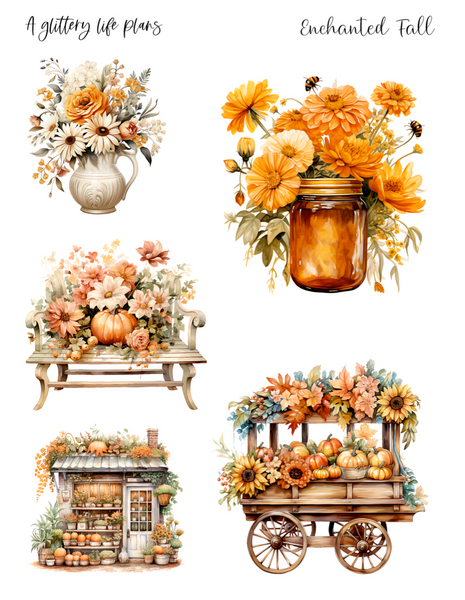 Enchanted Fall Mini Kit - Planner and Journaling Stickers