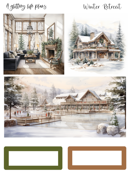 Winter Retreat Mini Kit - Planner and Journaling Stickers