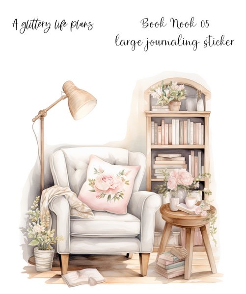 Book Nook Large Deco Stickers for Planners and Journals