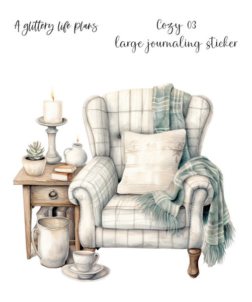 Cozy Large Deco Stickers for Planners and Journals