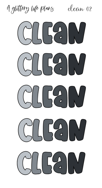 Clean Bubble Script  Planner and Journal Sticker Sheets