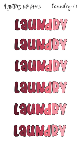 Laundry  Planner and Journal Sticker Sheets