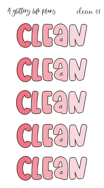 Clean Bubble Script  Planner and Journal Sticker Sheets