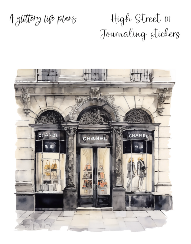 High Street Large Deco Stickers for Planners and Journals – A Glittery ...