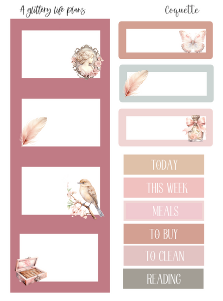 Coquette - Planner and Journaling Stickers
