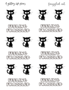 Frazzled Cat Planner and Journal Sticker Sheet