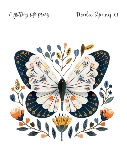 Nordic Spring XL Large Deco Stickers for Planners and Journals