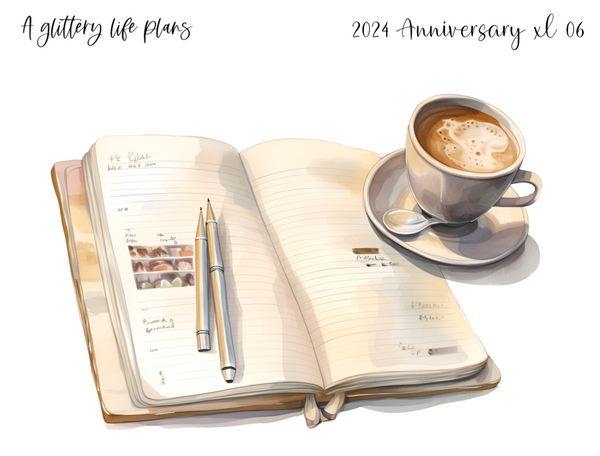 2024 Anniversary XL Large Deco Stickers for Planners and Journals