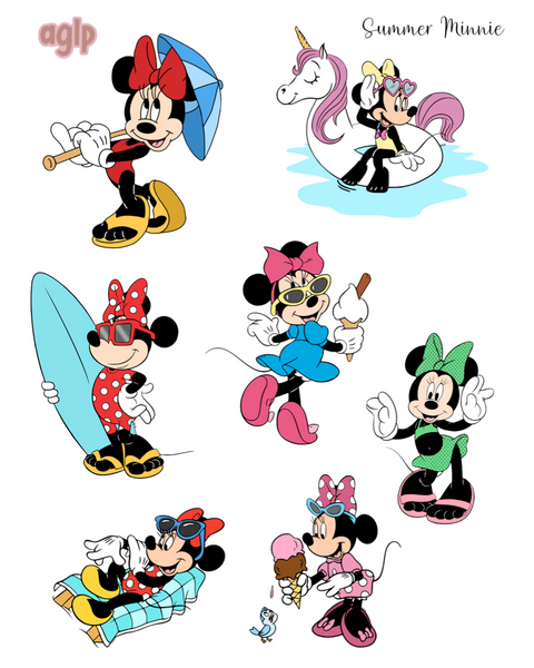 Character Summer Deco Stickers for Planners and Journals