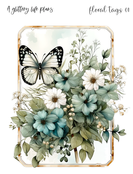 Floral Frames XL Large Deco Stickers for Planners and Journals