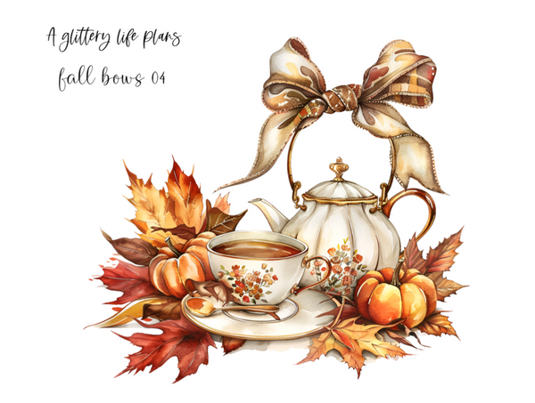 Fall Bows XL Large Deco Stickers for Planners and Journals