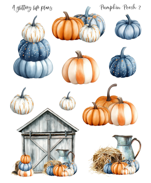 Pumpkin Porch Deco Stickers