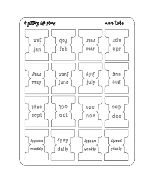 Micro Tabs Planner and Journal Sticker Sheets