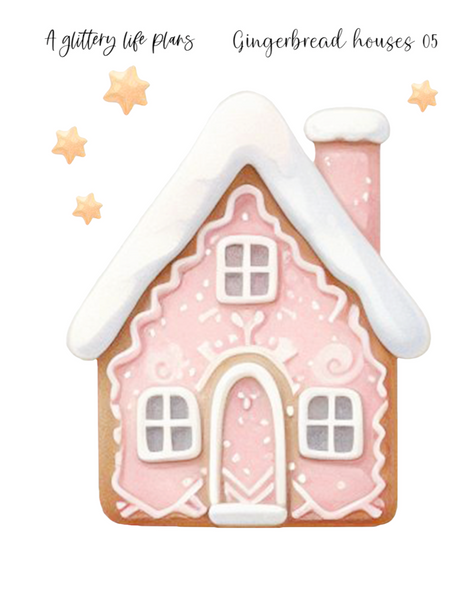 Gingerbread Houses XL Large Deco Stickers for Planners and Journals