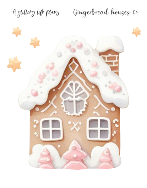 Gingerbread Houses XL Large Deco Stickers for Planners and Journals