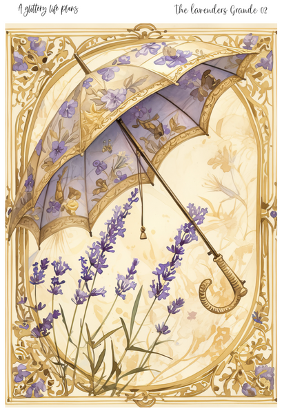 The Lavenders Grande deco Sticker Sheet for Planners and Journals