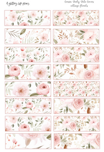 Pink Florals Cousin Date Covers Sticker Sheet for Planners and Journals