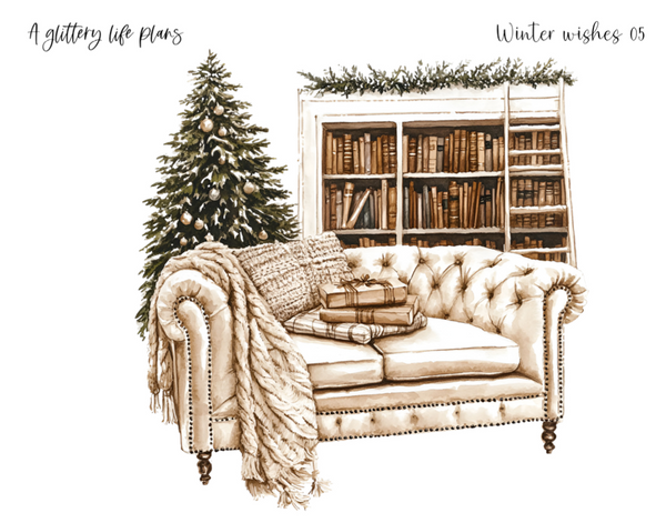 Winter Wishes Decorative Stickers for Planners and Journals