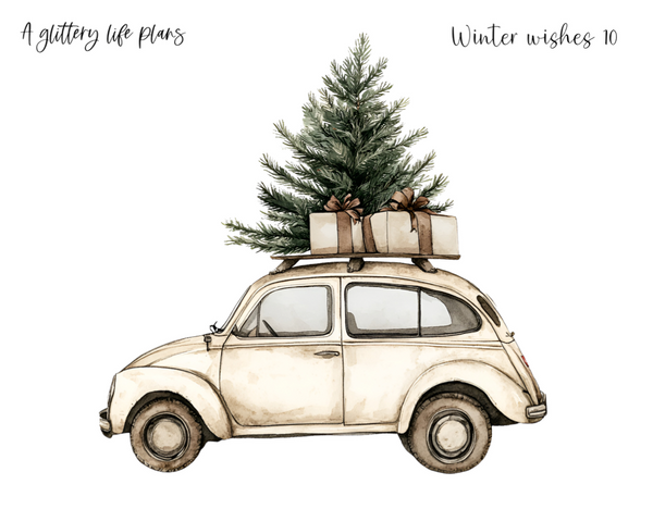 Winter Wishes Decorative Stickers for Planners and Journals