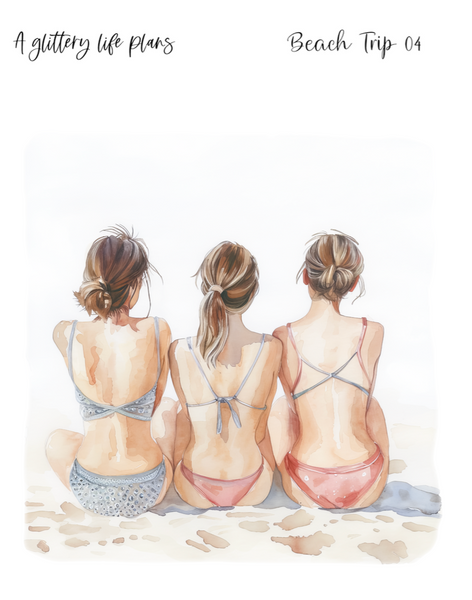 Beach Trip XL Large Deco Stickers for Planners and Journals