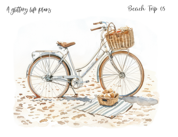 Beach Trip XL Large Deco Stickers for Planners and Journals
