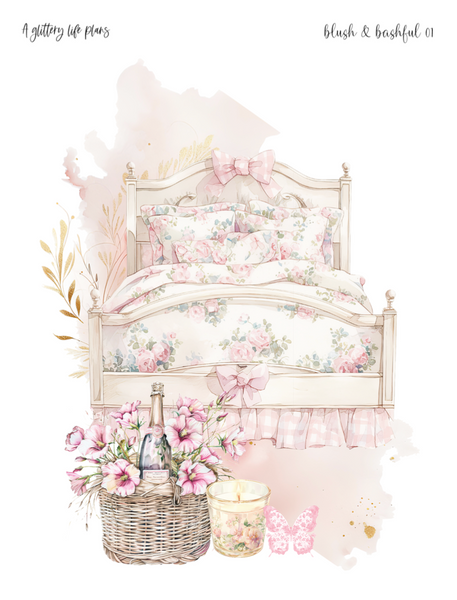 Blush & Bashful XL Large Deco Stickers for Planners and Journals