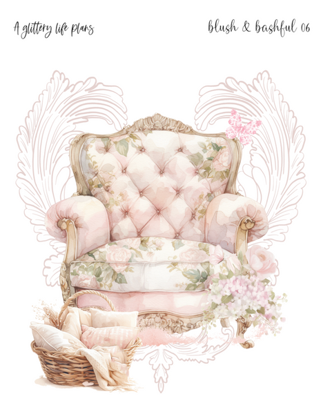 Blush & Bashful XL Large Deco Stickers for Planners and Journals