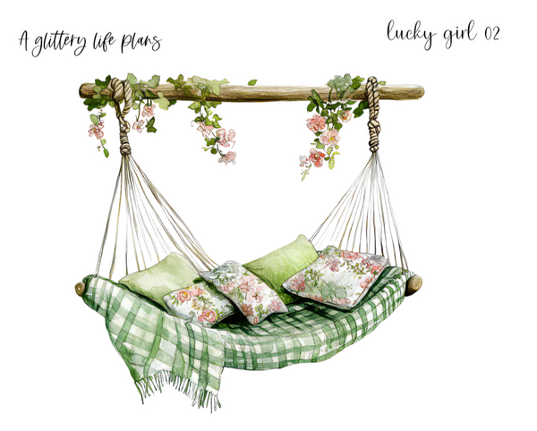 Lucky Girl XL Large Deco Stickers for Planners and Journals