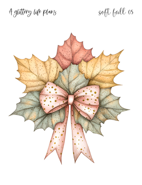 Soft Fall XL Large Deco Stickers for Planners and Journals