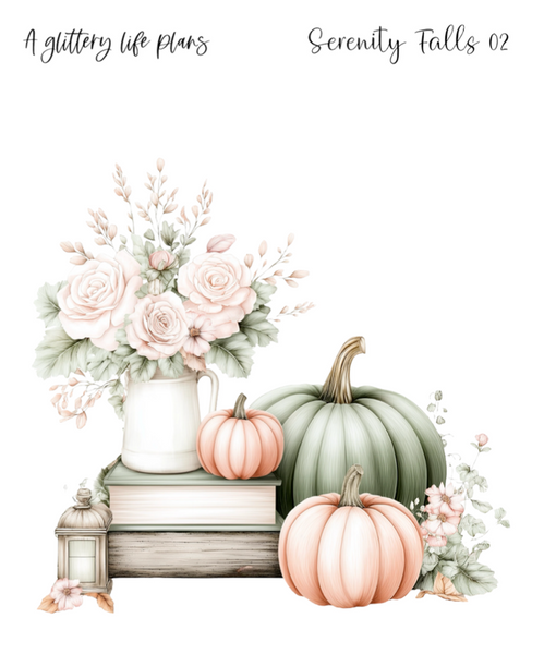 Serenity Falls XL Large Deco Stickers for Planners and Journals