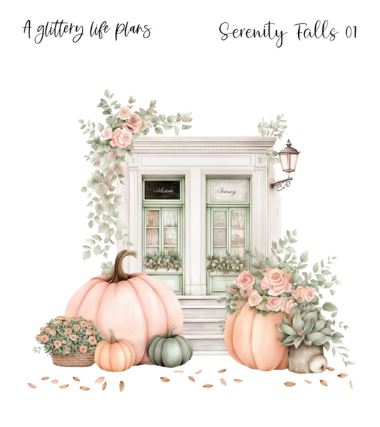 Serenity Falls XL Large Deco Stickers for Planners and Journals
