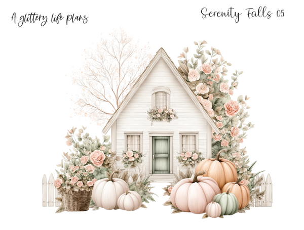 Serenity Falls XL Large Deco Stickers for Planners and Journals
