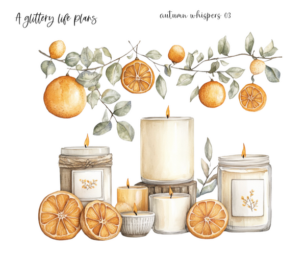 Autumn Whispers XL Large Deco Stickers for Planners and Journals