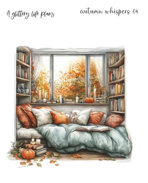 Autumn Whispers XL Large Deco Stickers for Planners and Journals