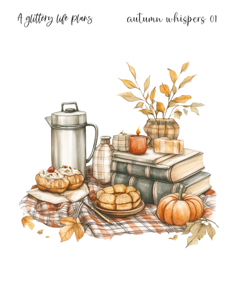 Autumn Whispers XL Large Deco Stickers for Planners and Journals