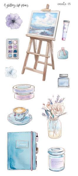 Create deco Sticker Sheets for Planners and Journals