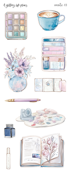 Create deco Sticker Sheets for Planners and Journals