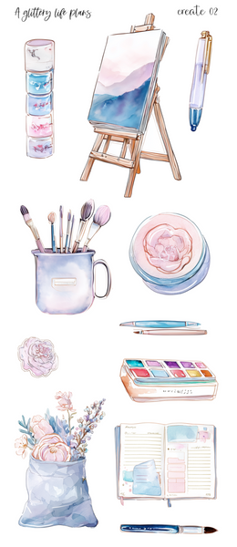 Create deco Sticker Sheets for Planners and Journals