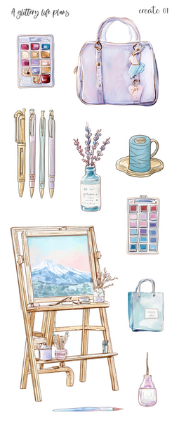 Create deco Sticker Sheets for Planners and Journals