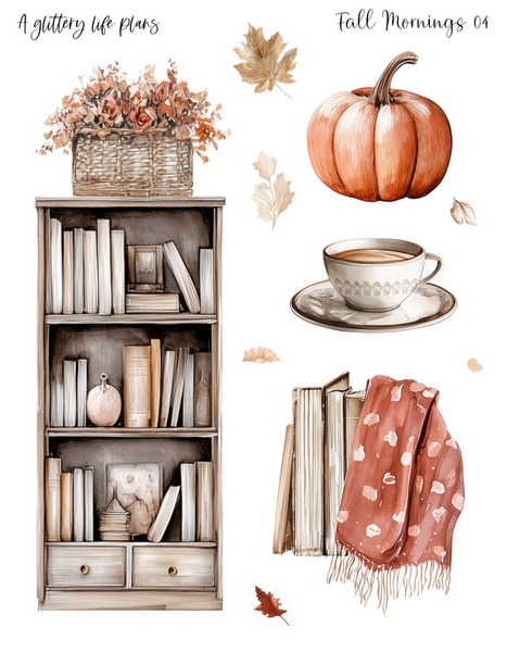 Fall Mornings of Decorative Stickers for Planners and Journals