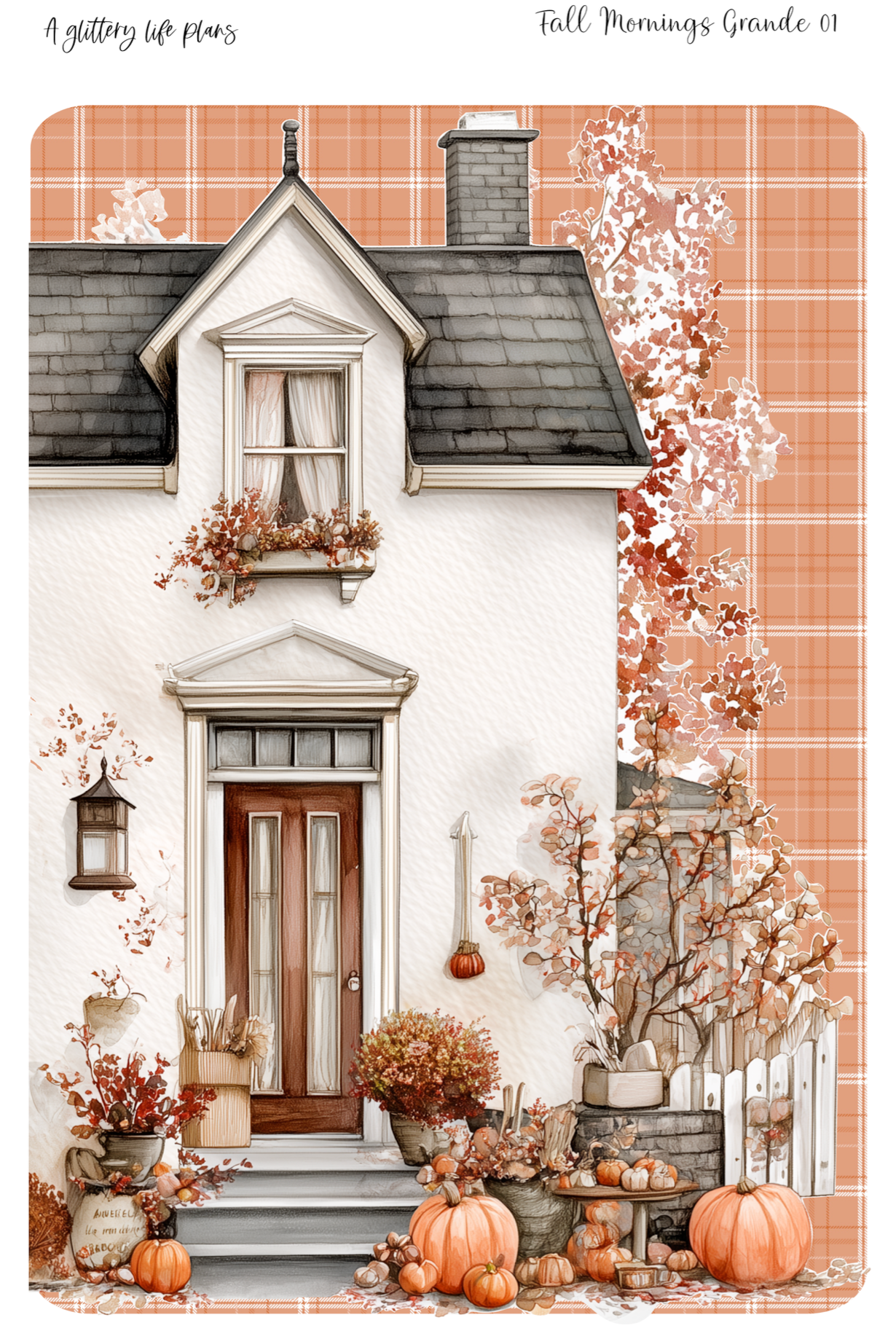 Grande Fall Mornings deco Sticker Sheet for Planners and Journals