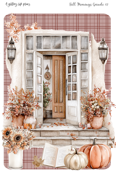 Grande Fall Mornings deco Sticker Sheet for Planners and Journals