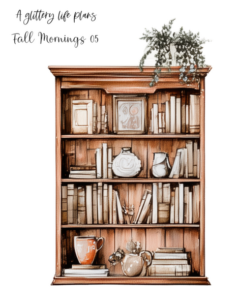 Fall Mornings XL Large Deco Stickers for Planners and Journals